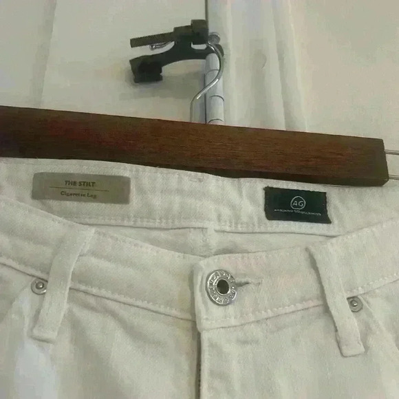 AG Adriano Goldschmied White “The Silt” Cigarette Leg Denim Jeans- size 27R EUC - Picture 2 of 6